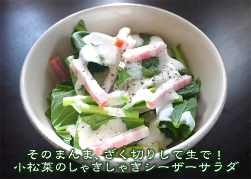 小松菜のシーザーサラダ